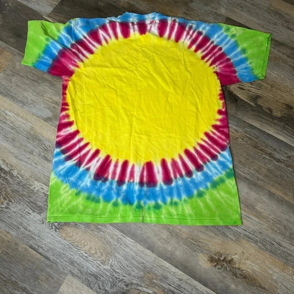 Vintage Joe Boxer Tie Dye Single Stitch Smiley Face T shirt - Picture 2 of 9